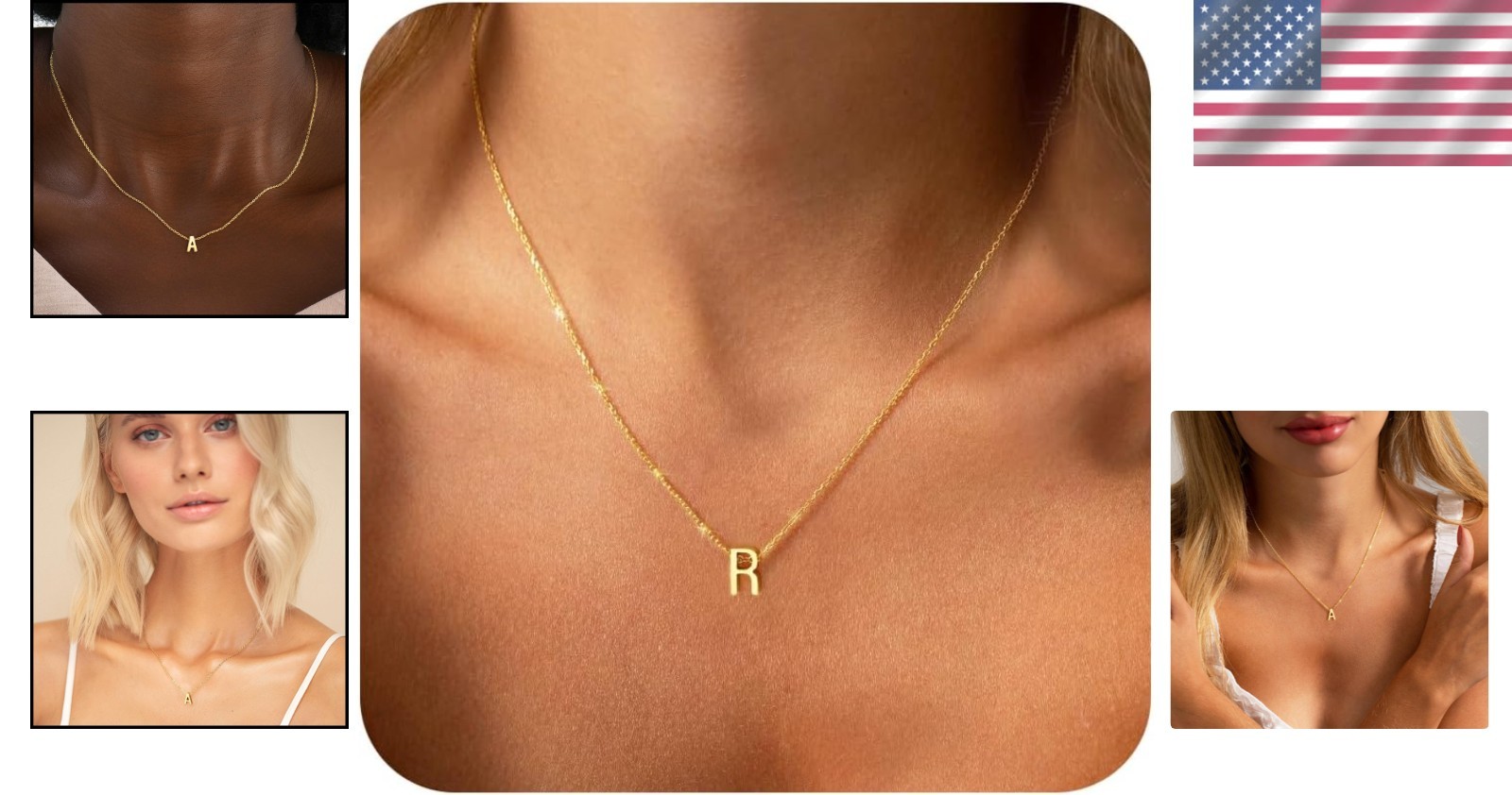 Elegant Initial Name Necklace in 18K Gold – Perfect Gift for Every Occasion