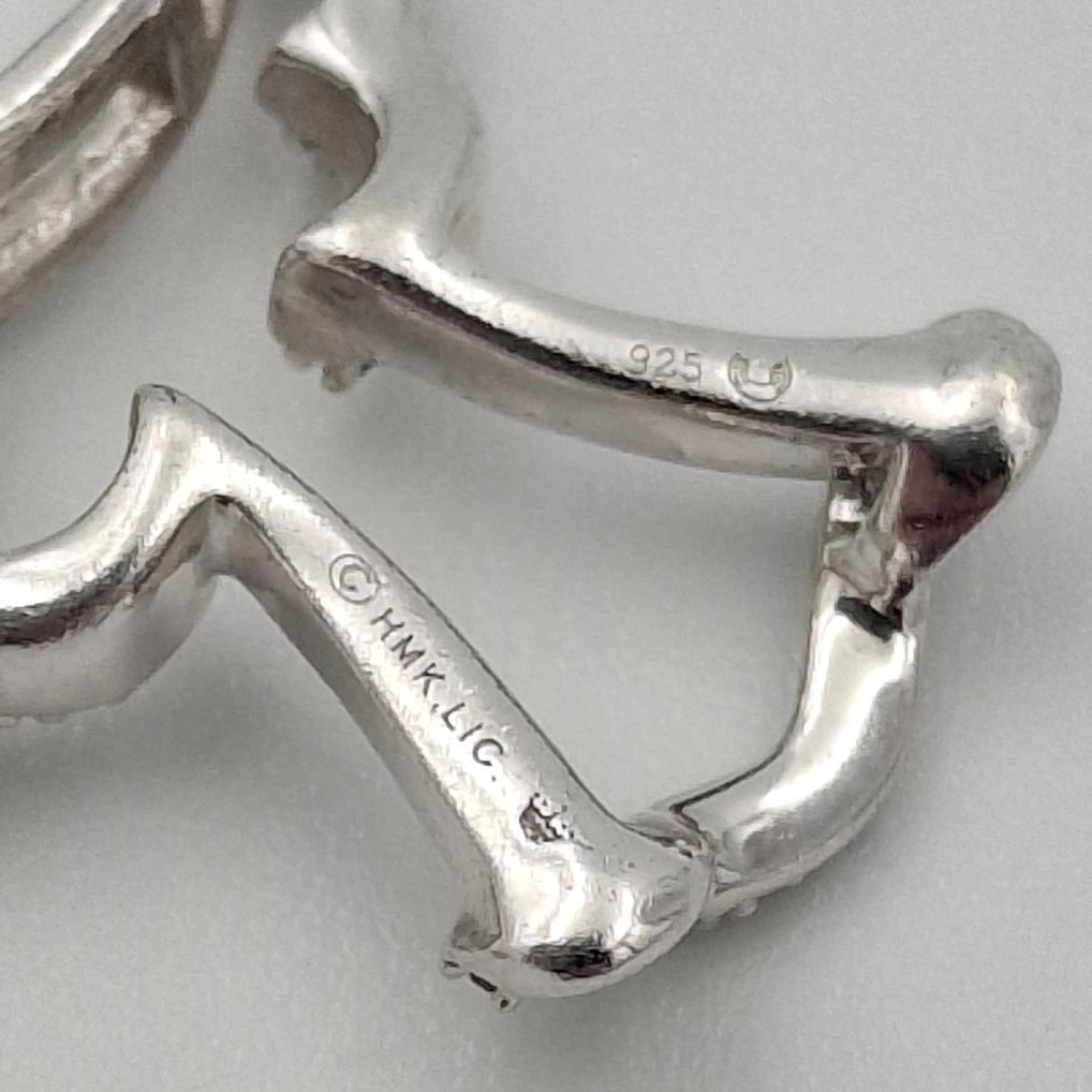 925 Sterling Silver Round Diamond Accent Angel Outline Silhouette Slide Pendant