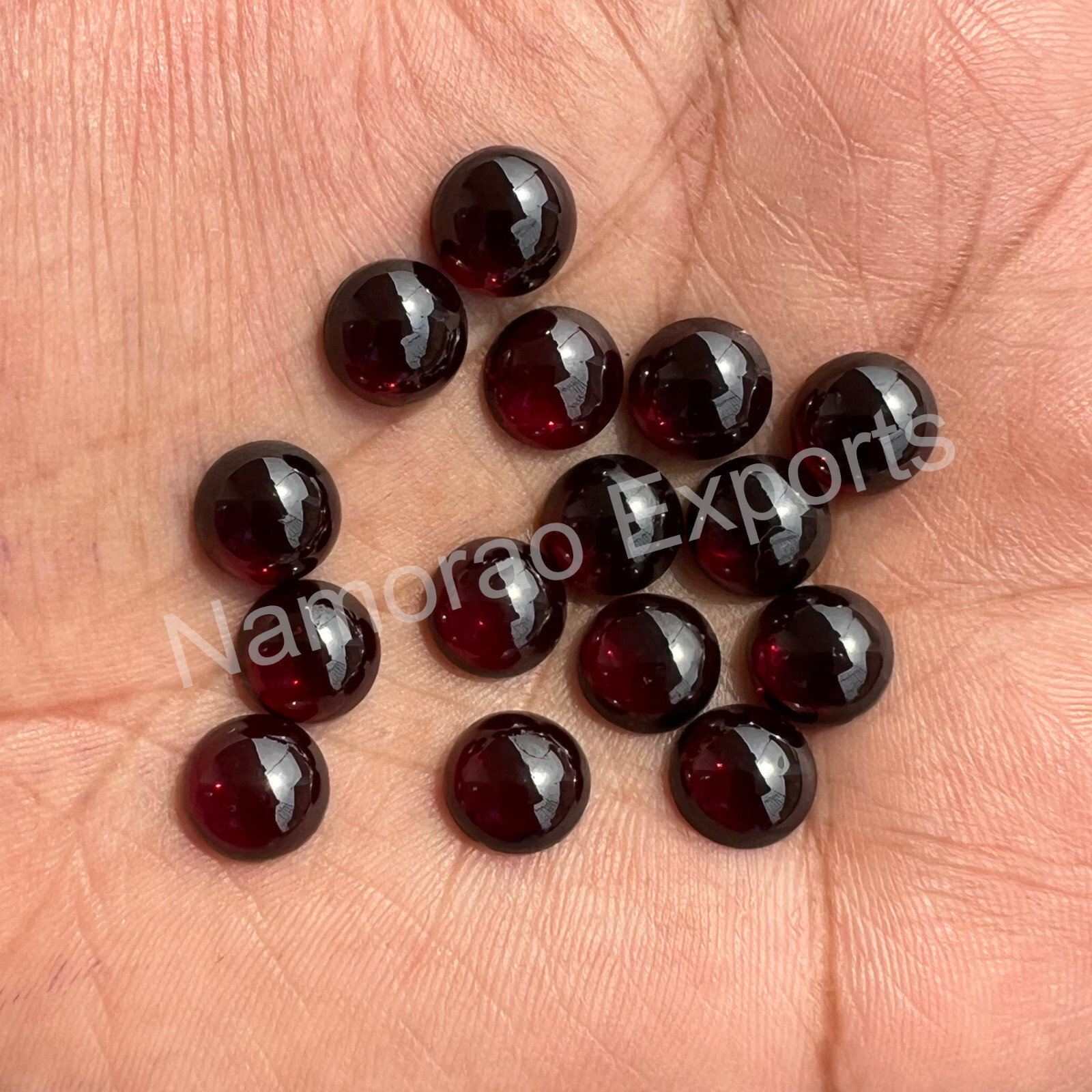 Natural Garnet Round 3 mm to 12 mm Cabochon Loose Gemstone Lot