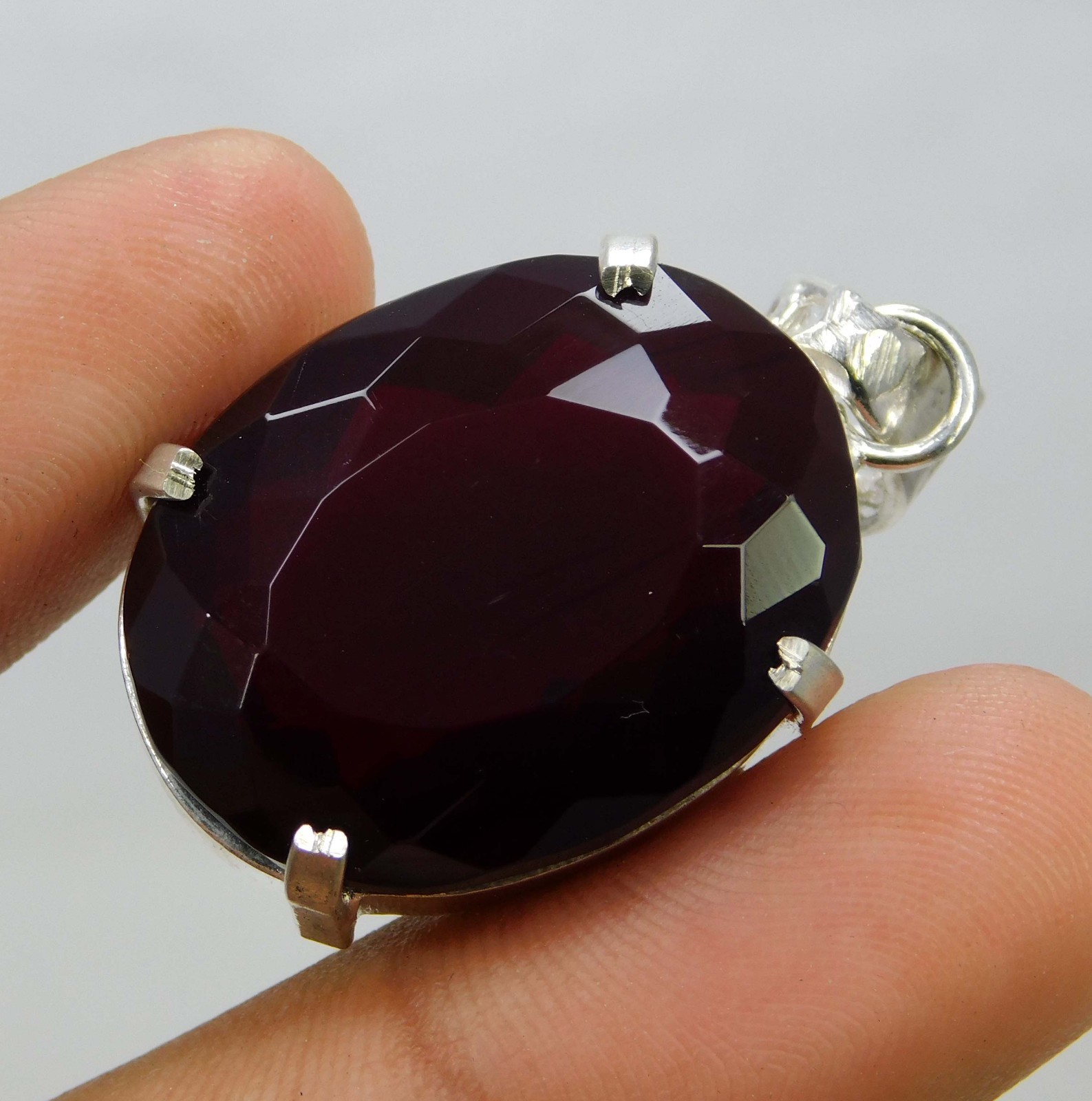 Natural 54.90 Ct Red Topaz Pendant Gems Oval Cut Certified Brazil Rare