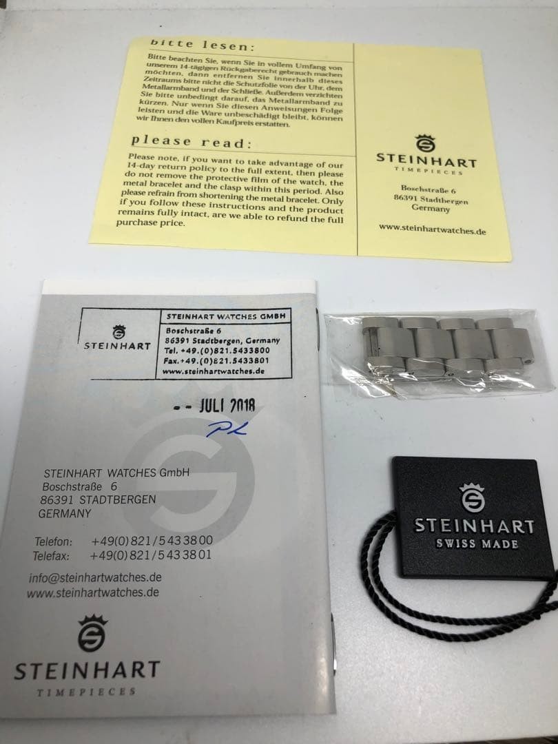 STEINHART Ocean ONE Brown Dial Automatic Diver 300m Swiss Made Set