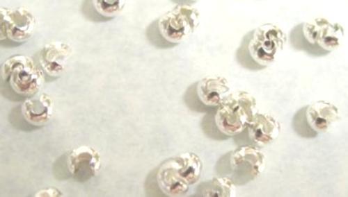 100 Silver Plated Crimp Tube Bead Covers 4 MM