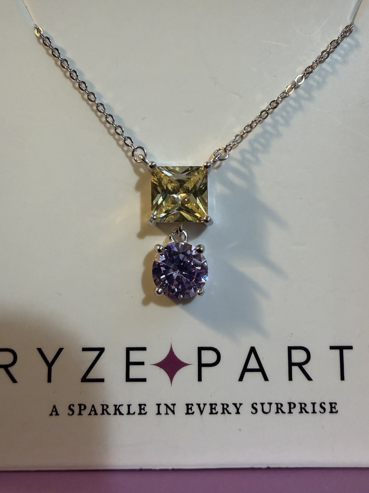 Ryze Party New Stone Unlocked Glow Rush CZ/Amoura CZ Necklace NEW