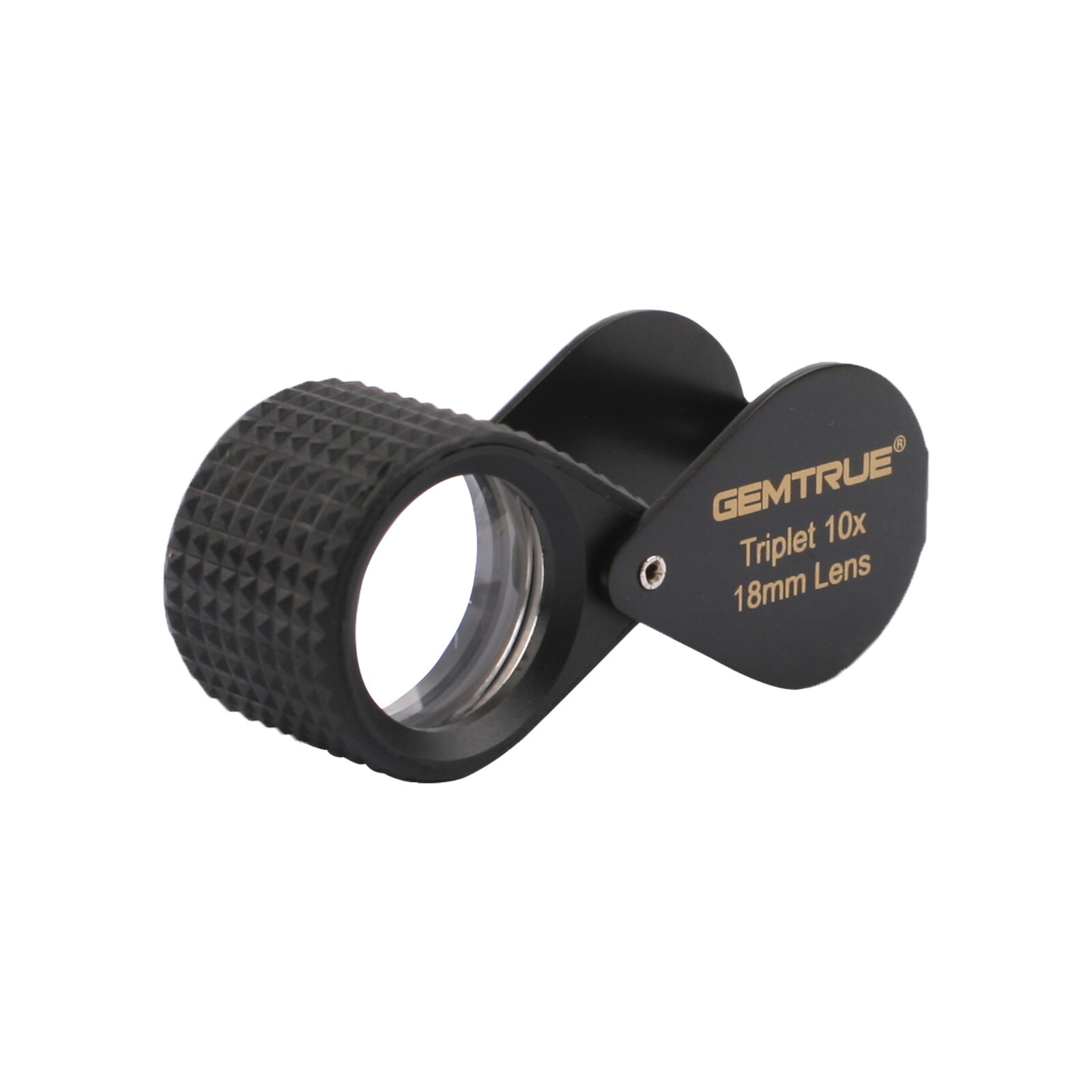 GemTrue Jewelry Loupe 18mm 10x Triplet Loupe with Rubber Grip Diamond Magnifier