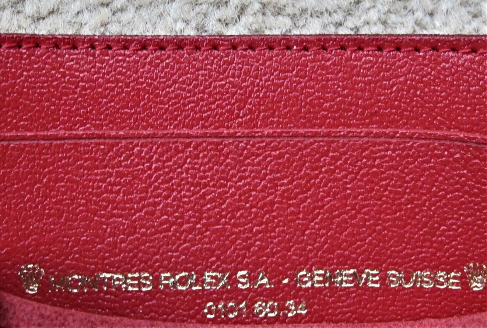 ROLEX ORIGINAL VINTAGE LADY RED DOCUMENTS WALLET 1990 PERIOD SUPERB