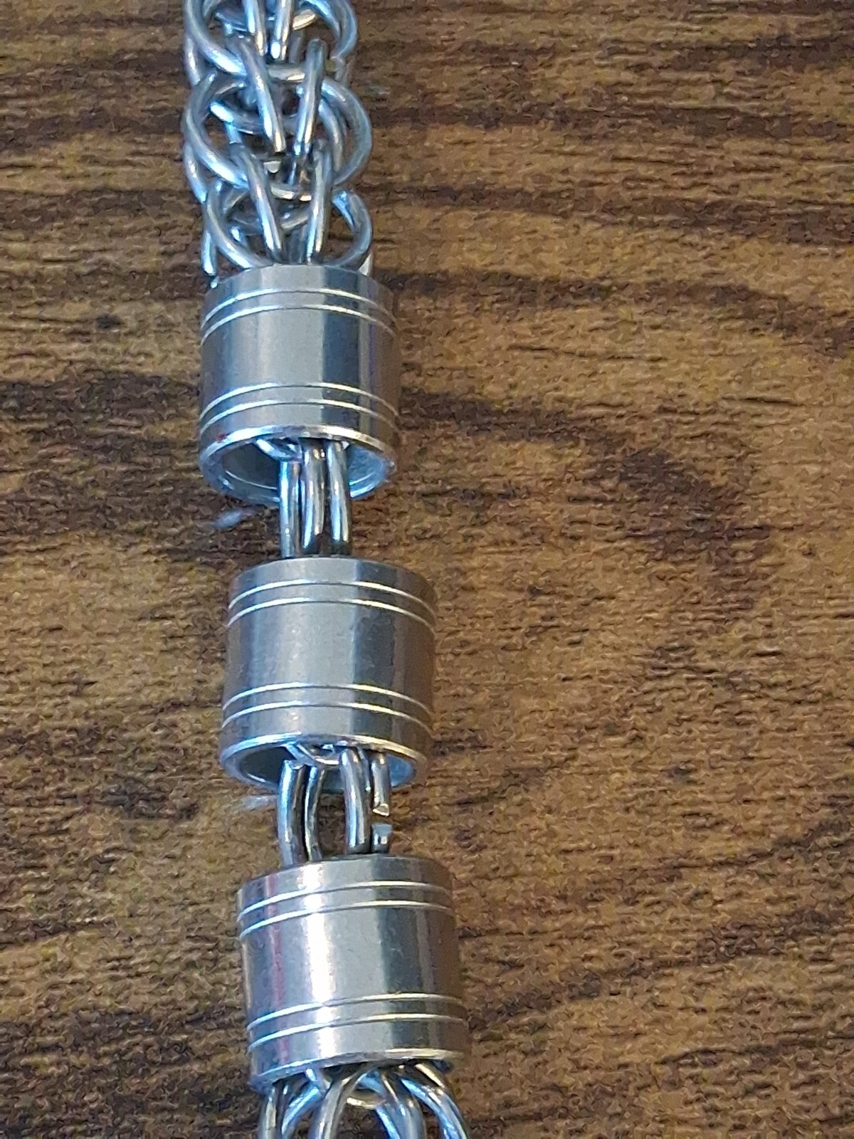 !!! Heavy Metal Necklace Solid Design Unique & Cool Silver Color 173 Grams !!!!