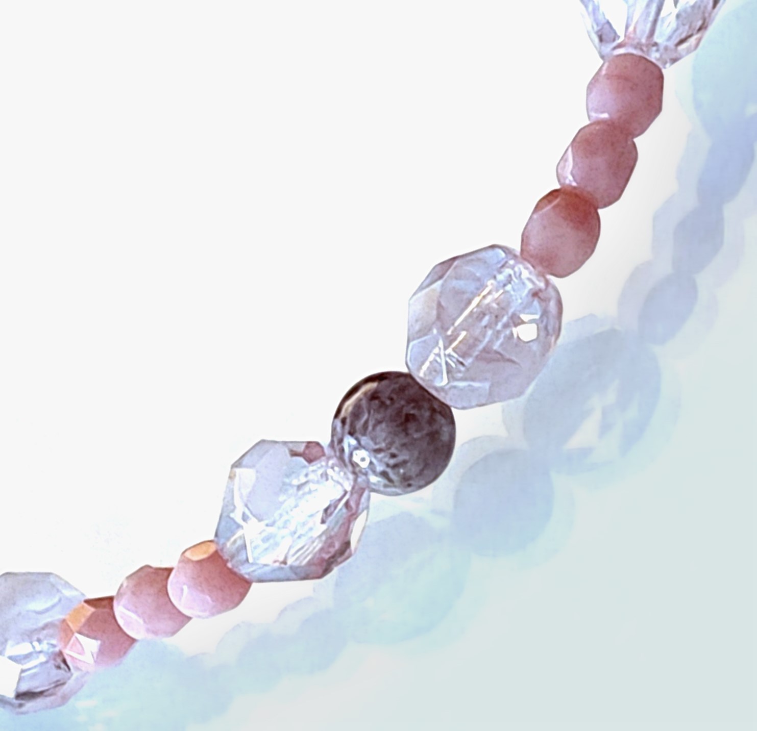 Early-2000s Stock Beads – Lampwork & Gemstone Beads Bracelet, 18.25 cm / 7.2 in