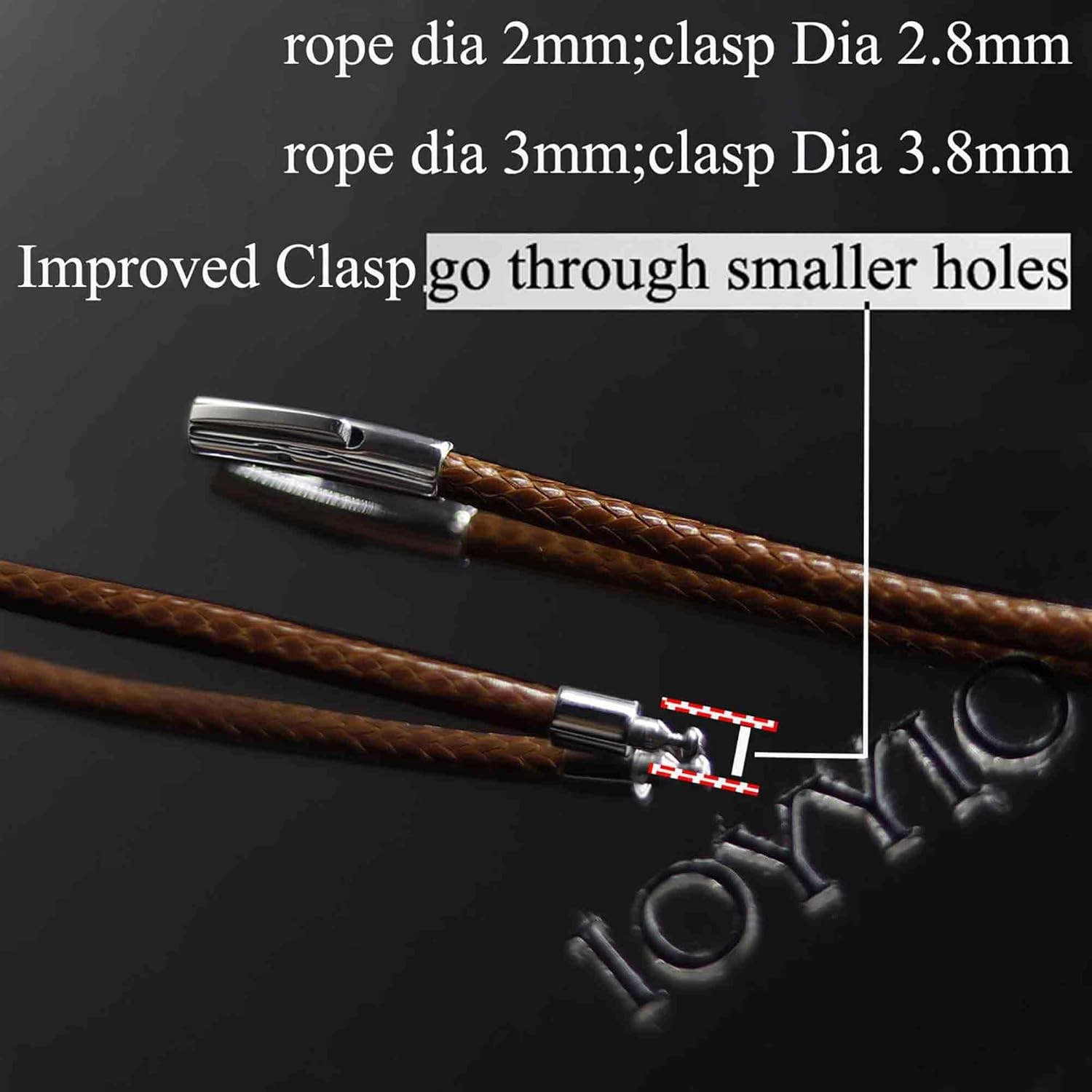 Flexible 2MM/3MM/4MM/5MM ，14″ to 42″ Waterproof 20 inch-3MM width, Brown