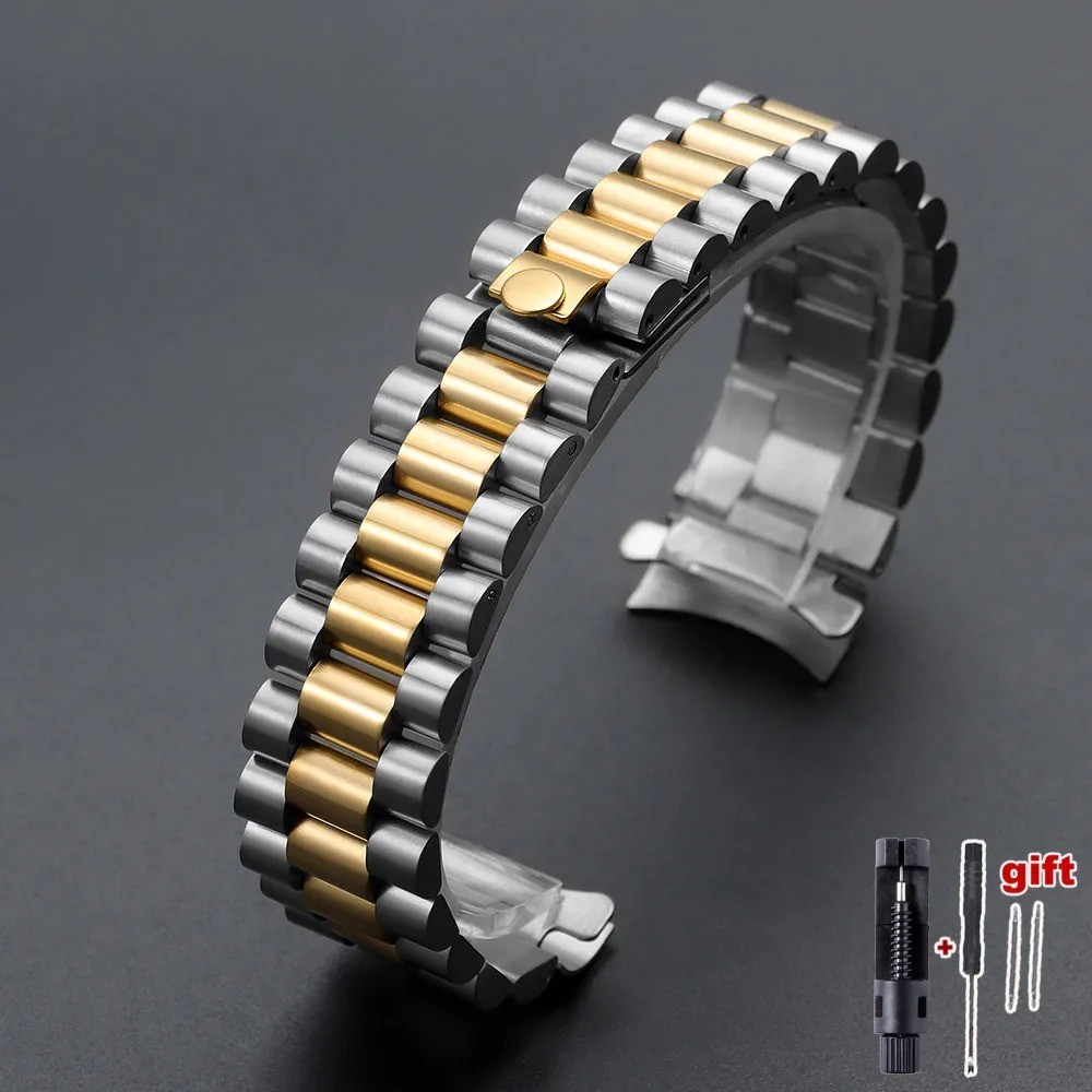 Watch Strap for Rolex for Oyster Perpetual 20mm Curved Stainless