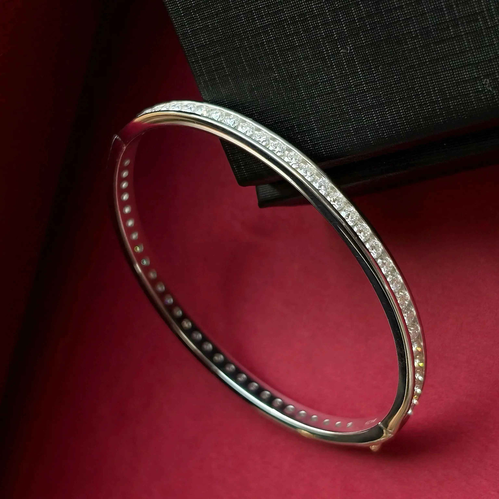 6CT Lab Created Diamond Bangle Bracelet 925S Silver Bracelet Fine Jewelry Gift