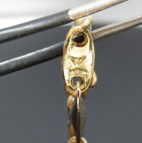 18K 2TONE GOLD LINK CHAIN 23″ LONG 1.91 MM THICK 7.82 grams ( A20350)