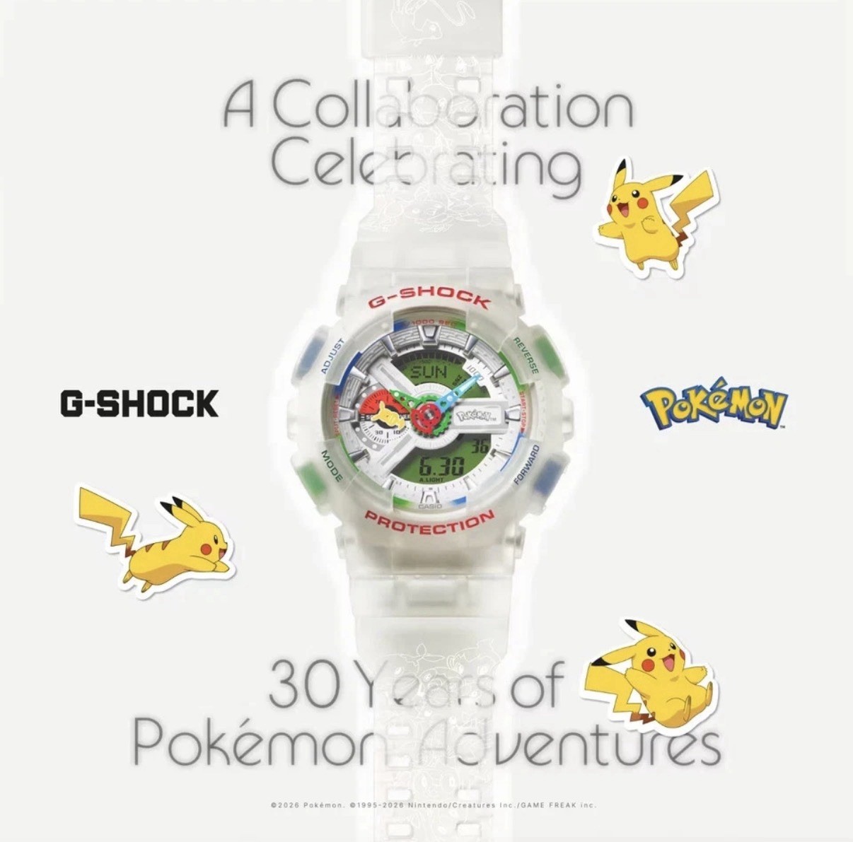 Casio G-SHOCK x Pokémon 30th Anniversary GA110PKM-7A – IN HAND