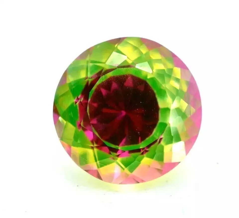 Pitambari Sapphire Bi-Color Round Cut 7-8 Ct Natural Certified Loose Gemstone