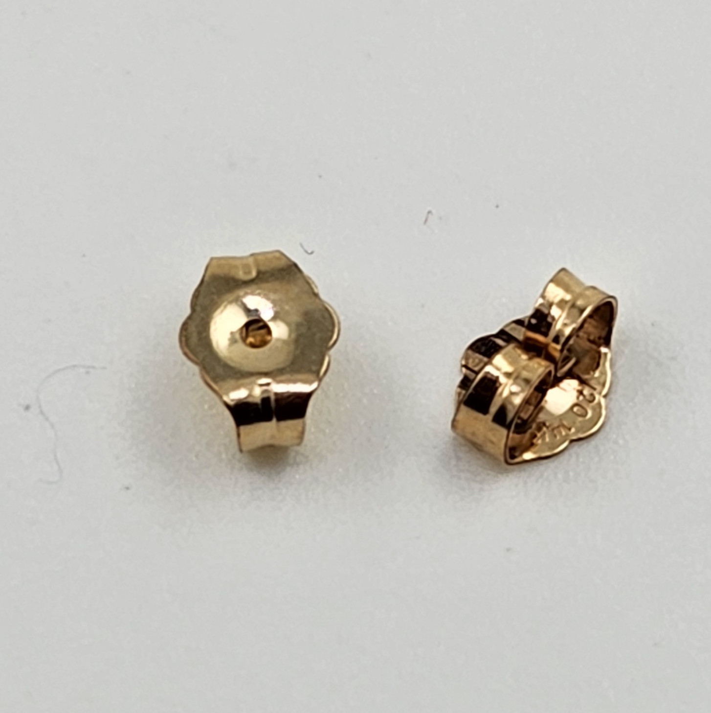 14K Yellow Gold Filled 4.7×6.2mm Earring Backs 2pcs Heavy Clutch Stud Posts