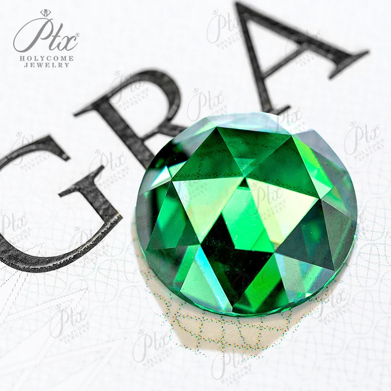 1-8ct Moissanite Loose Stone Round Flat Bottom Rose Cut Multicolor VVS1 Gemstone