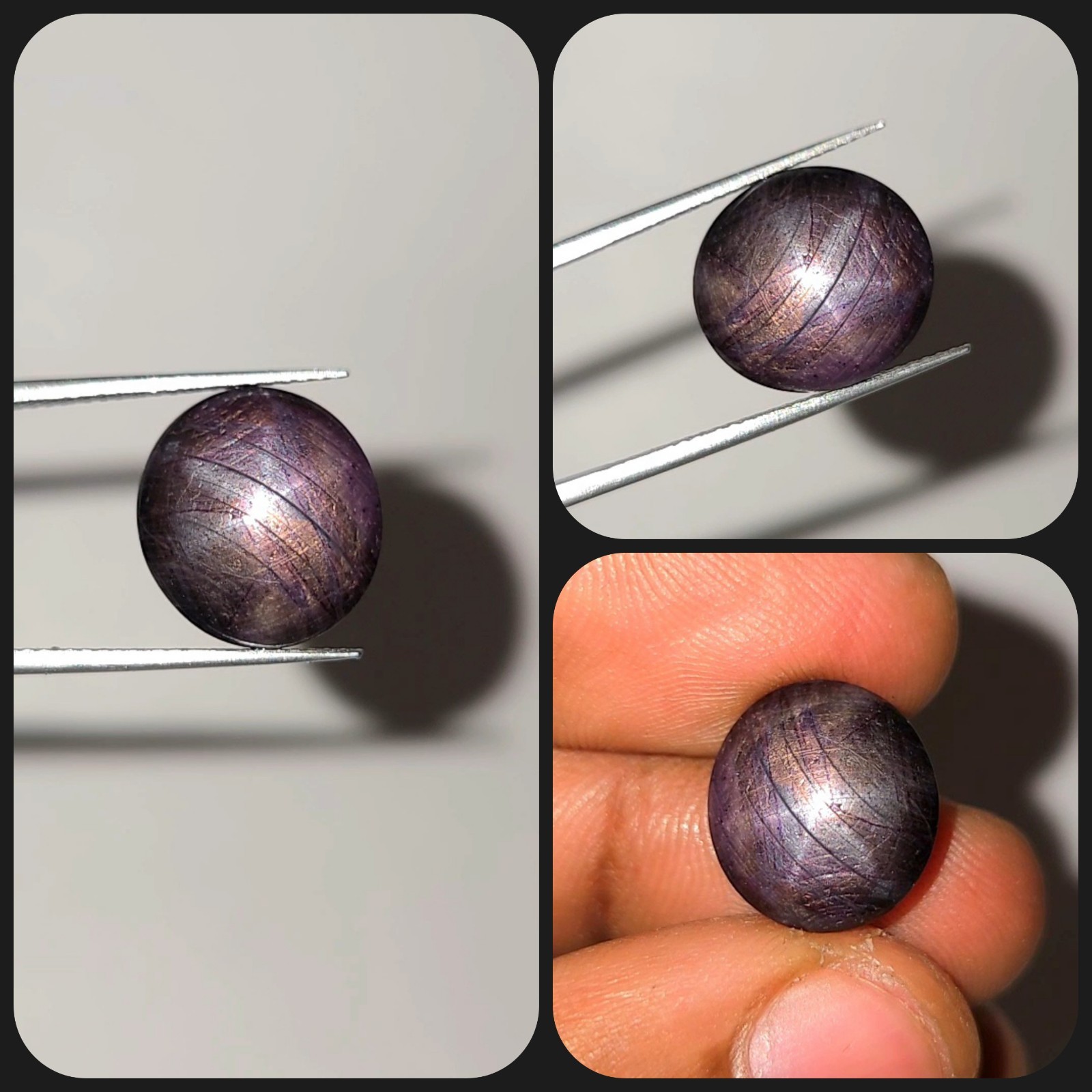 Natural 10.00 ct Star Sapphire Black Oval Cabochon untreated loose gemstone