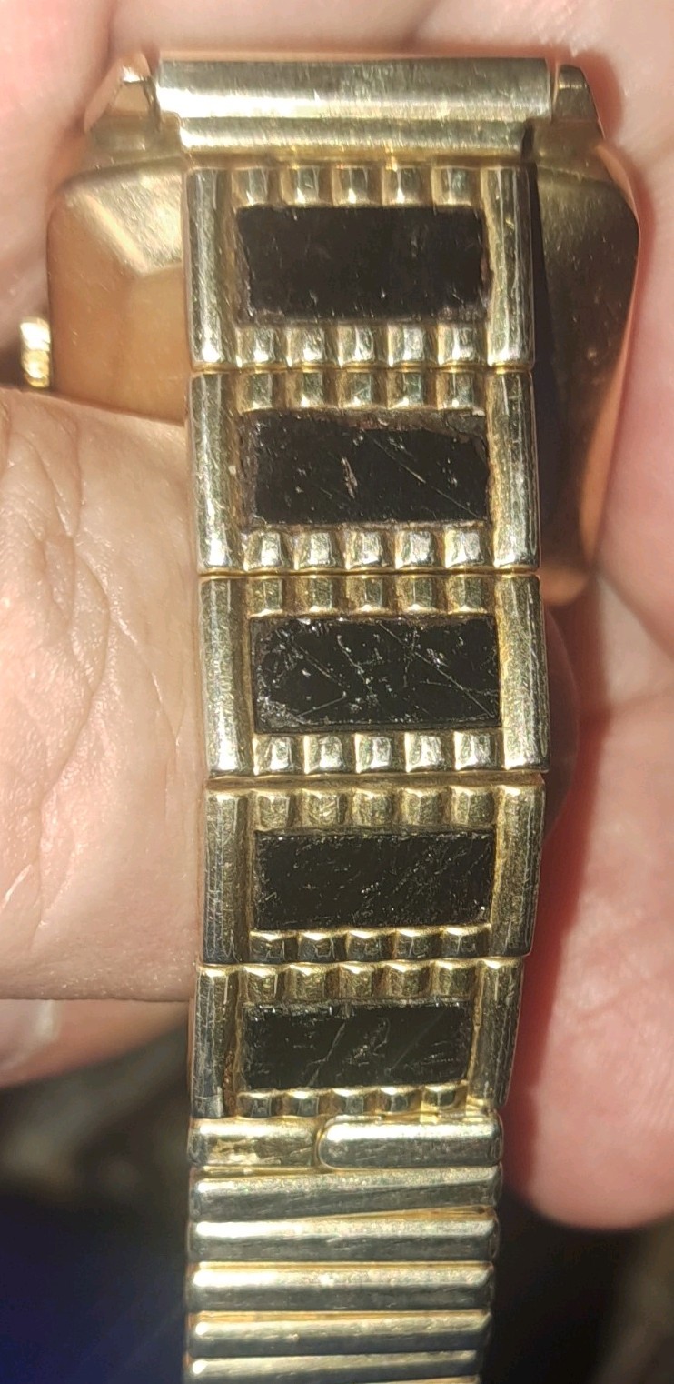Longines Flagship Women’s Automatic Square Black Dial Gold Tone Bracelet 1950s