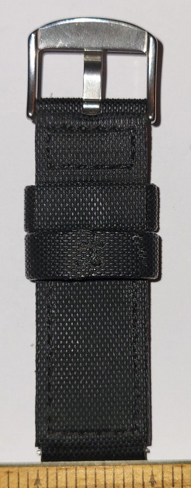 NOS Pro-Grade Sailcloth Composite 22mm Notched Dive Strap (Flares to 24mm) 