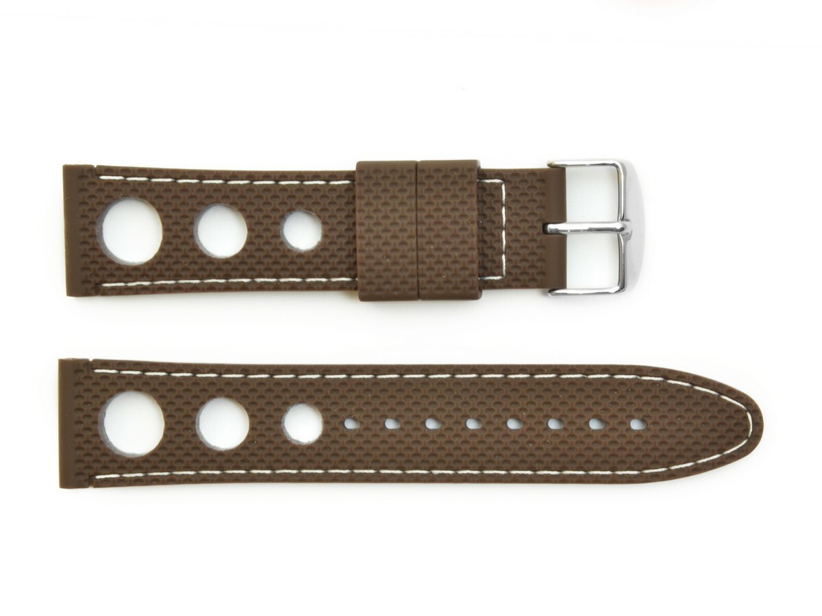 WATCH STRAP SILICON RUBBER TRAVELLER RALLY WATERPROOF 18 , 20, 22, 24MM US