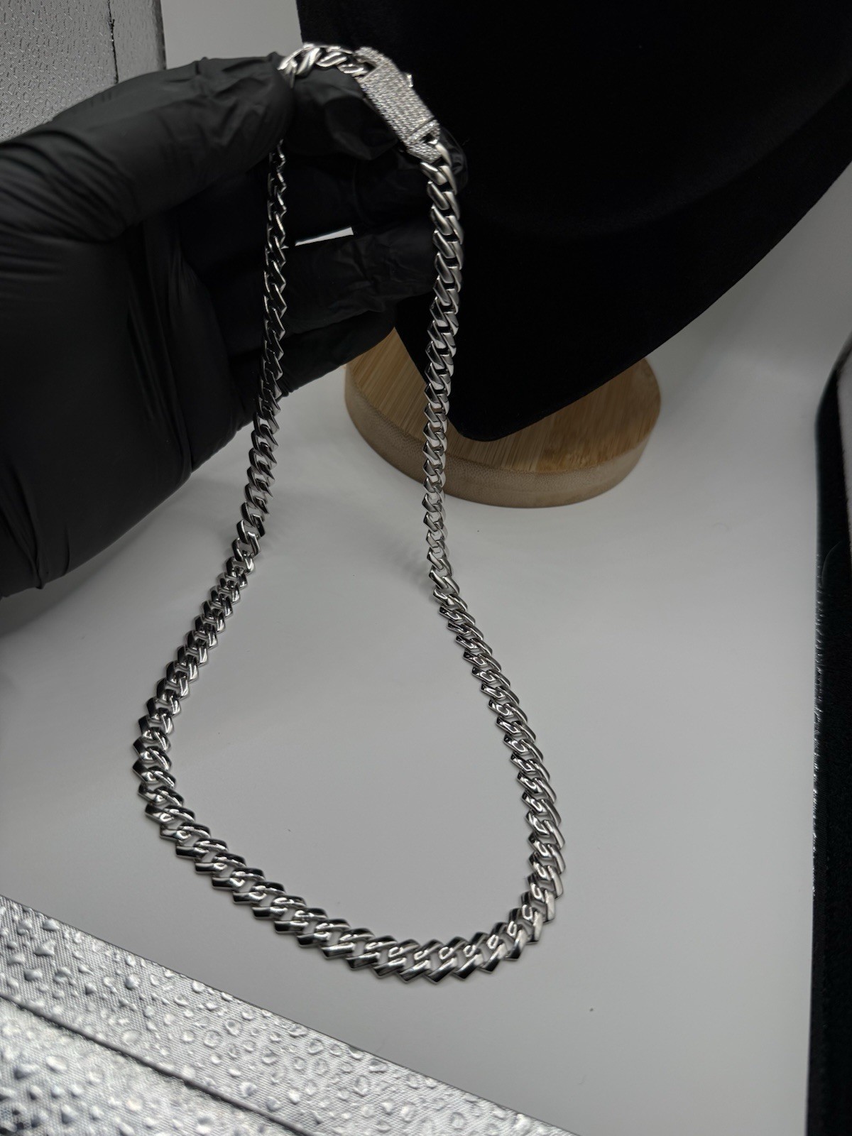 9mm 22” Solid 925 Sterling Silver Miami Cuban Chain Rhodium Finish