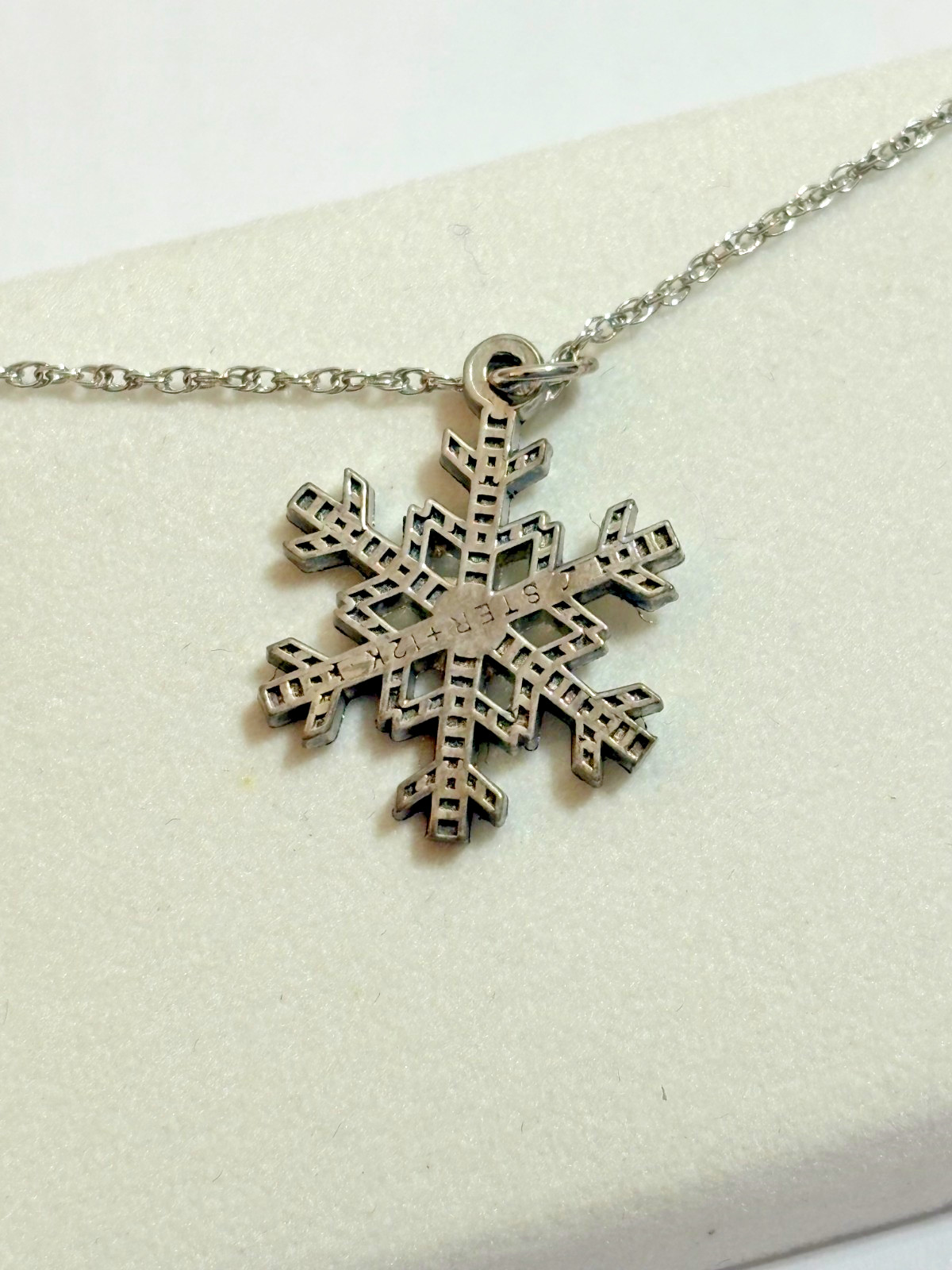 Black Hills Gold Landstrom’s Sterling Silver 12k Gold Snowflake Pendant Necklace