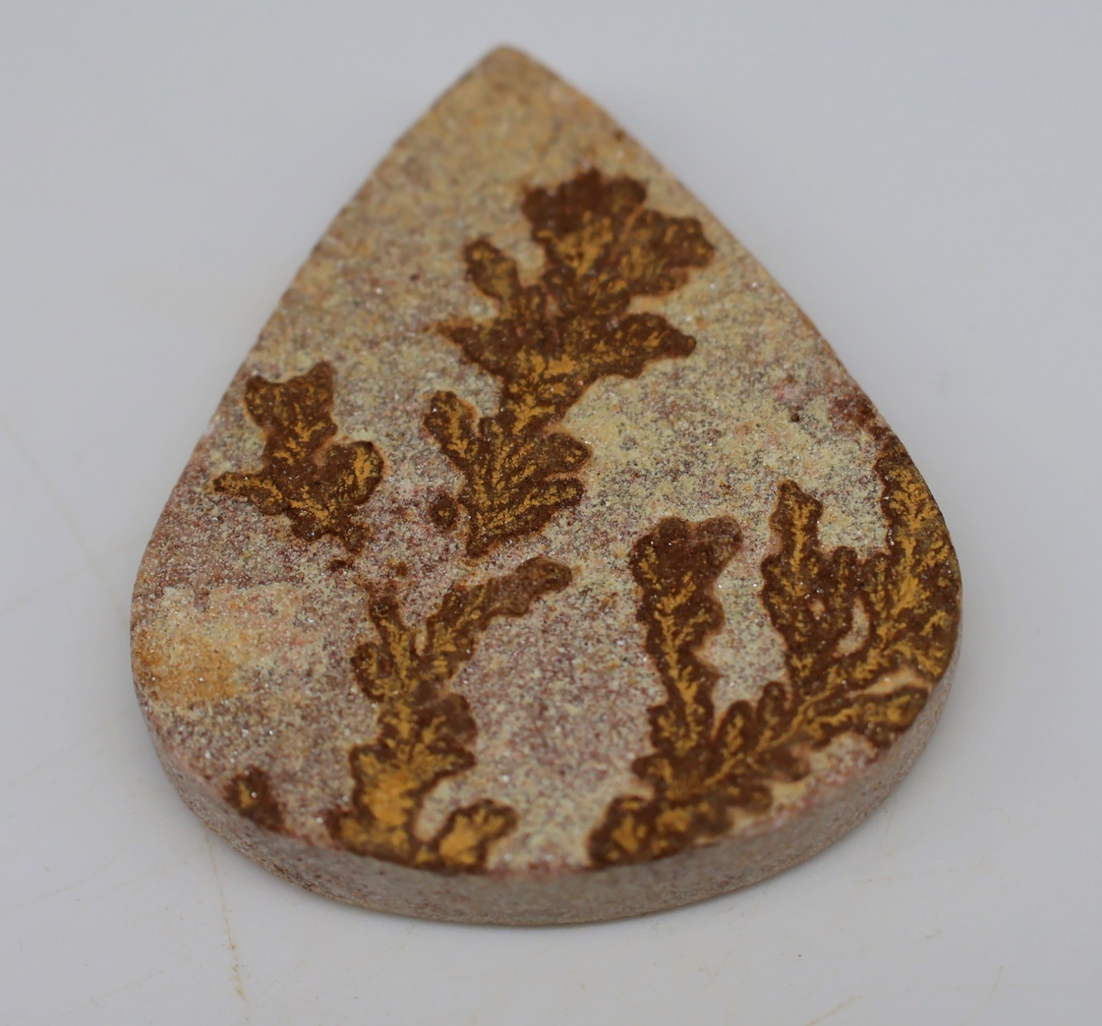 40 Ct 6X28X32 mm Natural Psilomelane Dendrite Pear Cabochon Gemstone PT-268