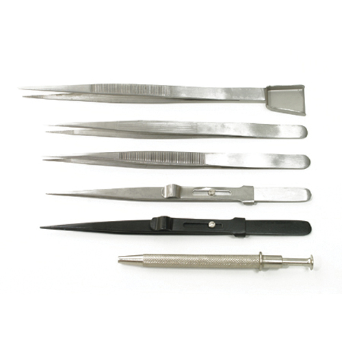 Diamond Tweezers Set of 6 Jewelry Tools Steel Tweezer Kit – 57-1554