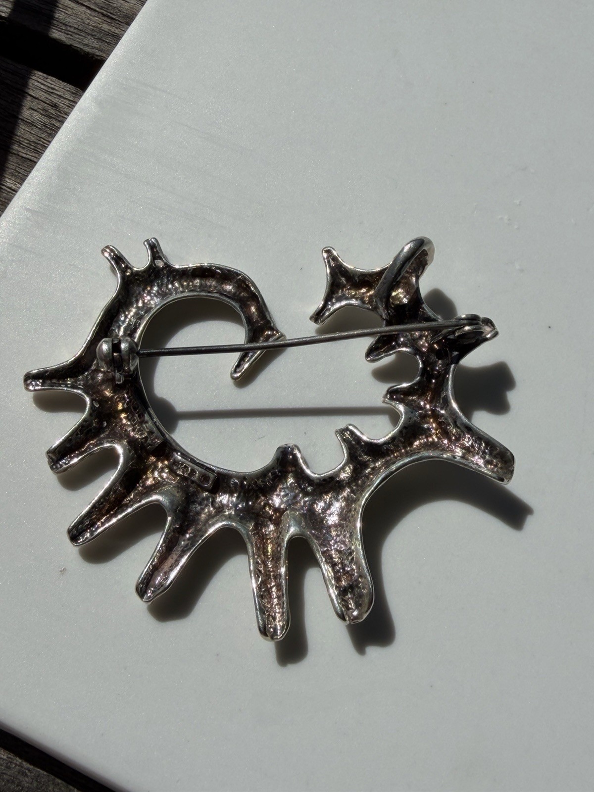 Studio Else & Paul sterling silver Pendant Brooch Norway Norwegian vtg 896