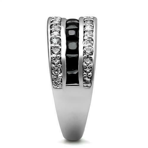 Cubic Zircon CZ AAA Stainless Steel Cocktail Women Ring Tk2872