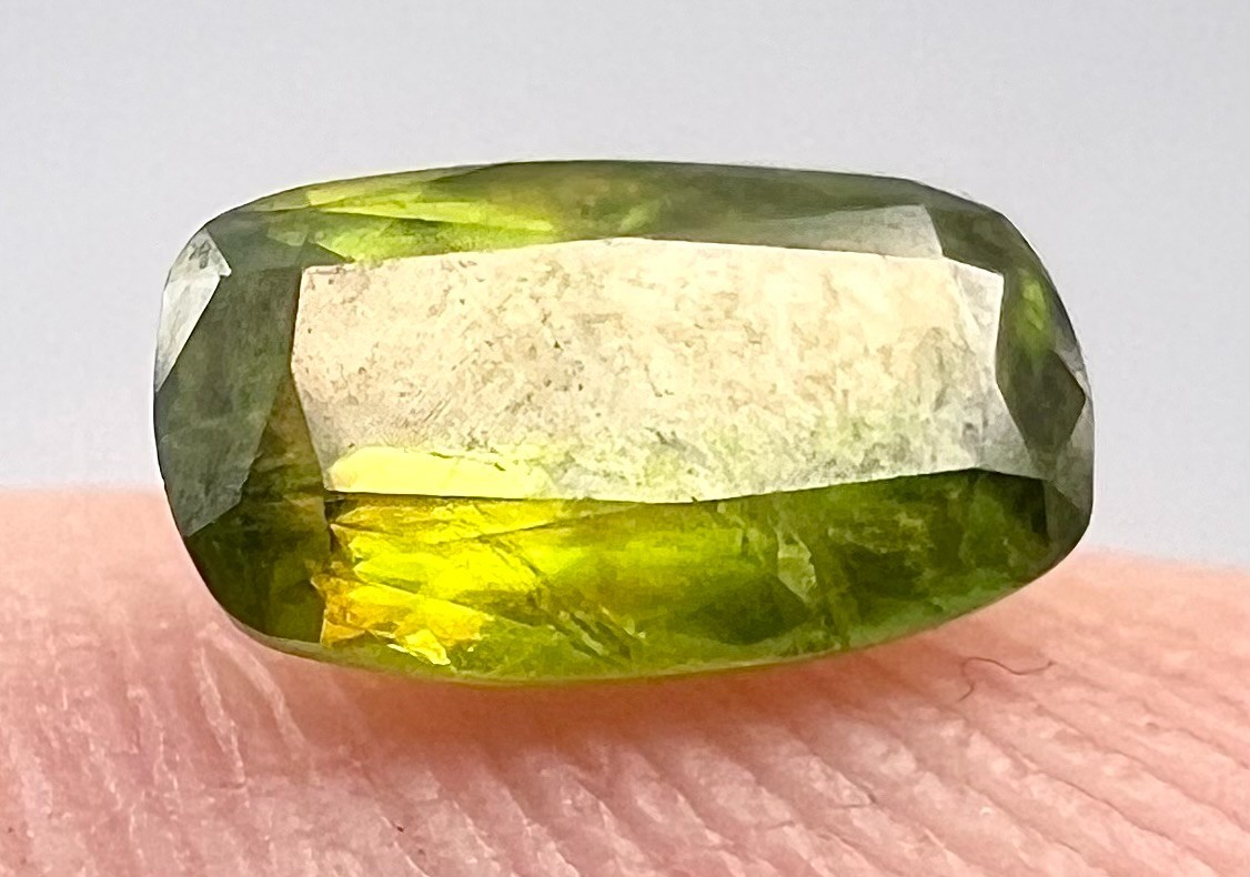 0.57 Carat Rare Natural Yellow Color Sphene Cut Gemstone From Pakistan