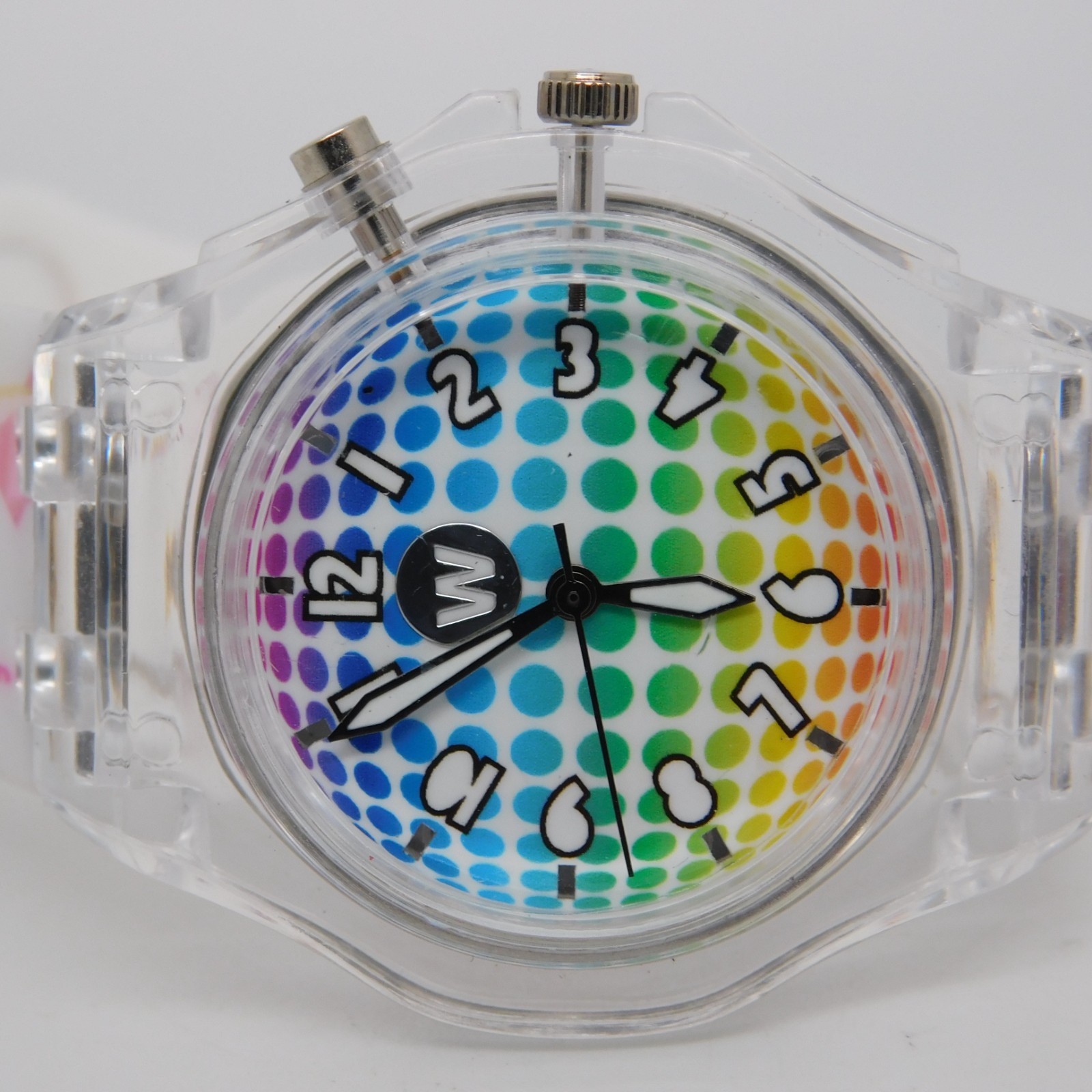 Watchitude glow REV112021 Clear Plastic Quartz Analog Women’s Watch New Battery