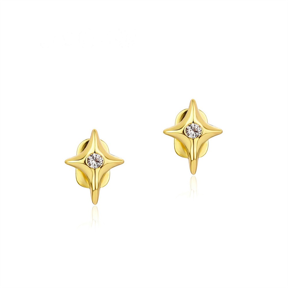 1PC High Quality Copper Asymmetrical Single Star With Diamond Braces Decoration