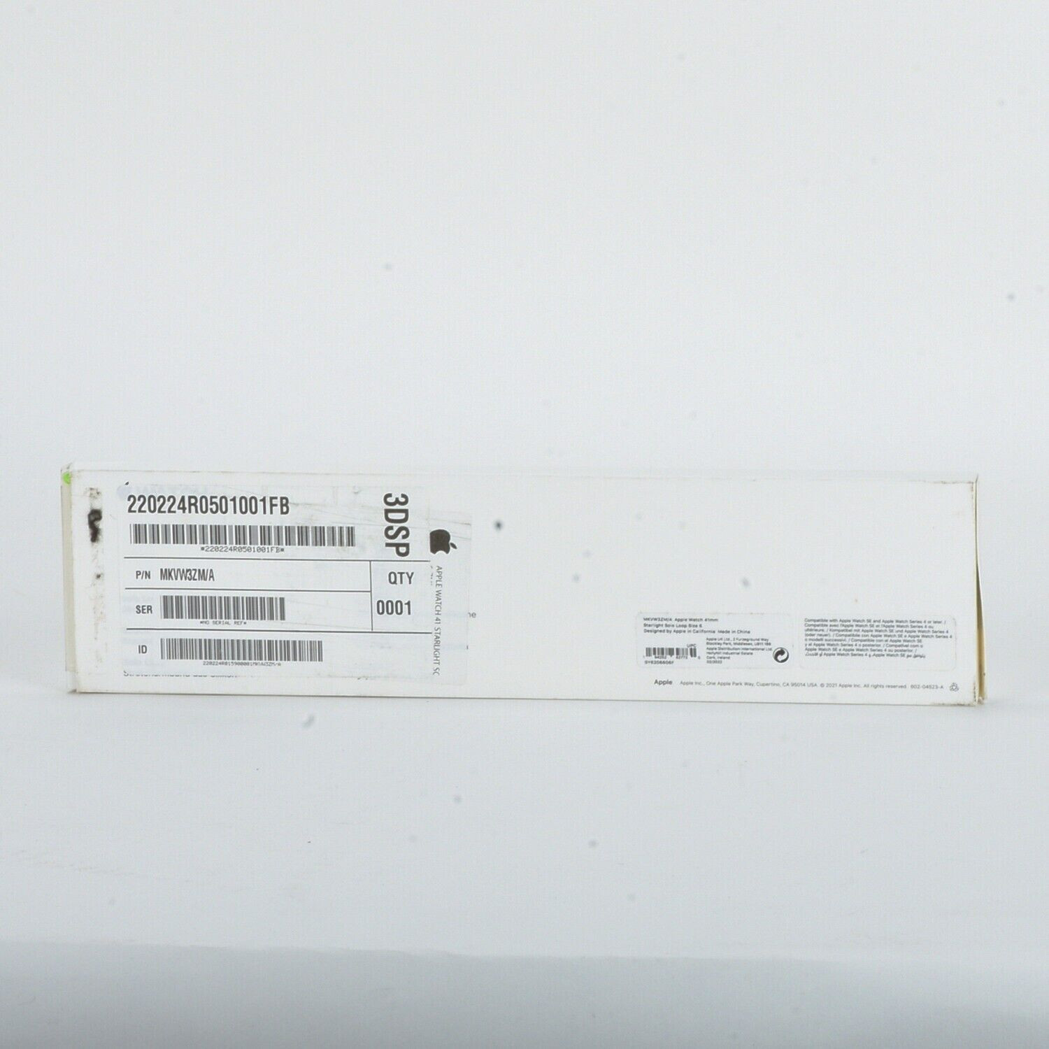 Apple iWatch 38mm 40mm 41mm 7 8 9 SE Silicone Solo Loop Band – Starlight Size 6