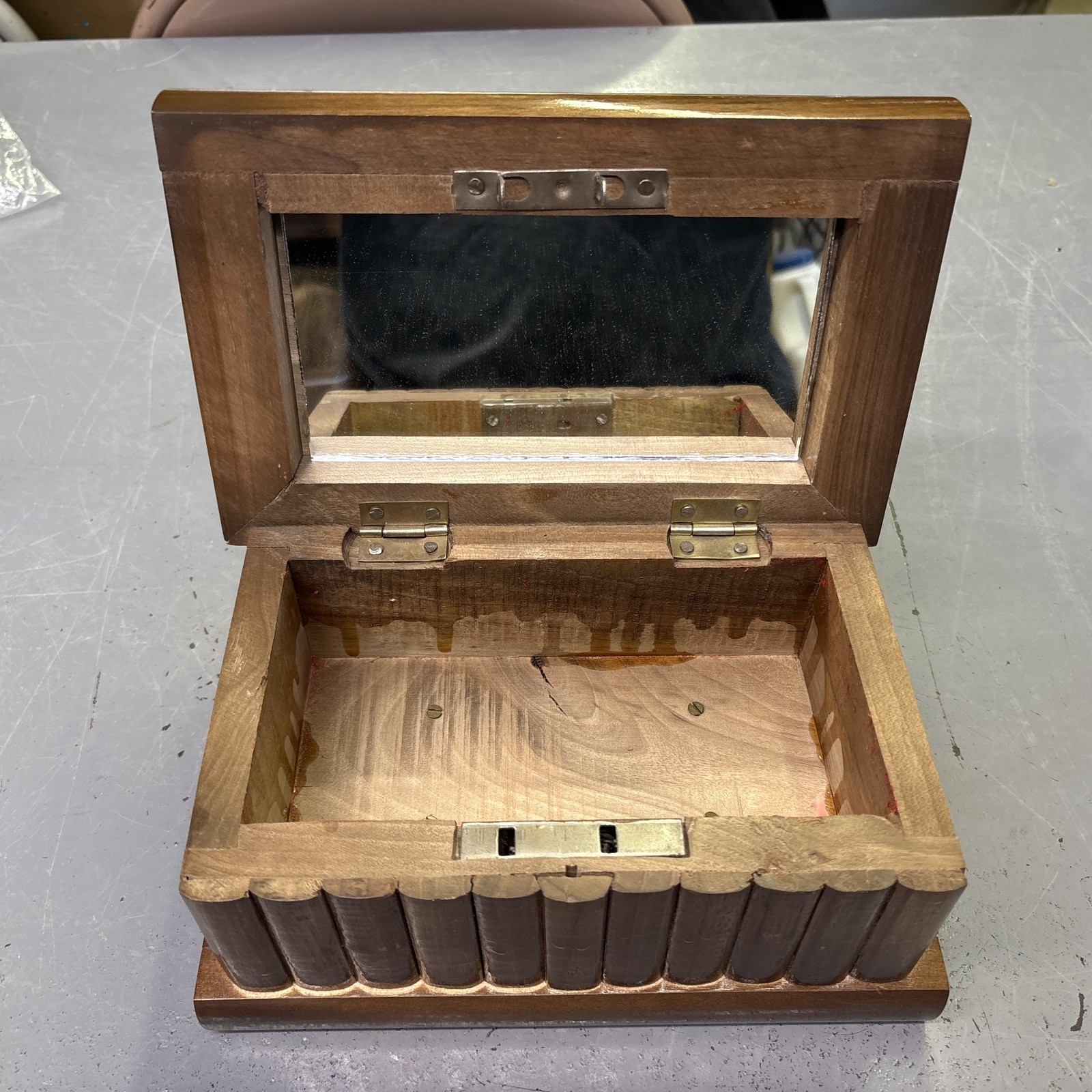 Wooden Puzzle Box Hand Carved Jewelry Keepsake Treasure Box – NO KEY, UNLOCKED
