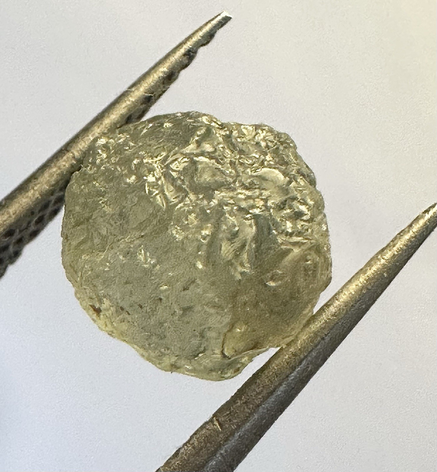 Gorgeous Natural Uncut Green Montana Sapphire 2.00 CT Approx 6x6x5 mm