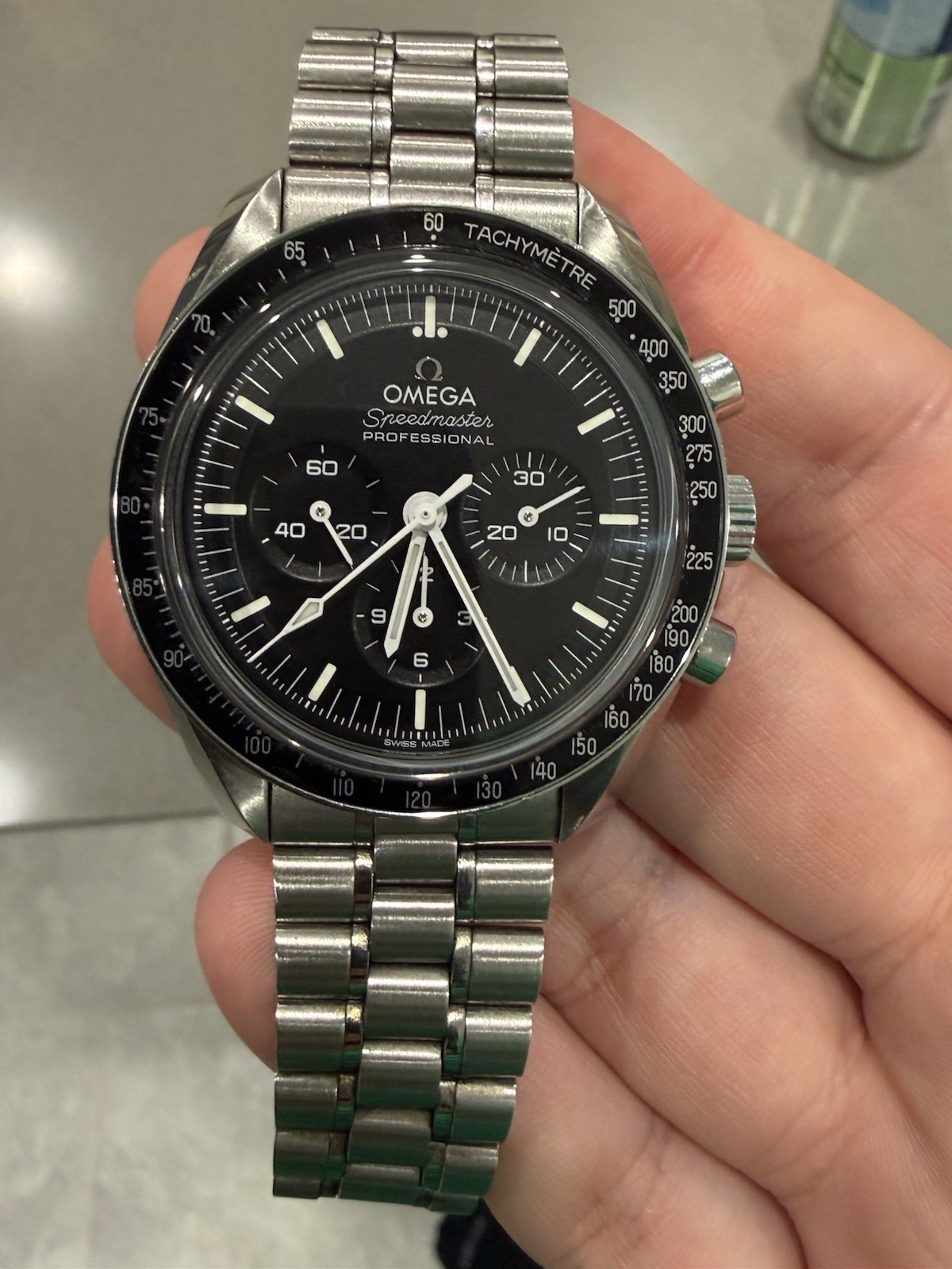 Omega Speedmaster Moonwatch Sapphire Sandwich 3861 2025 Year -Full Set Warranty
