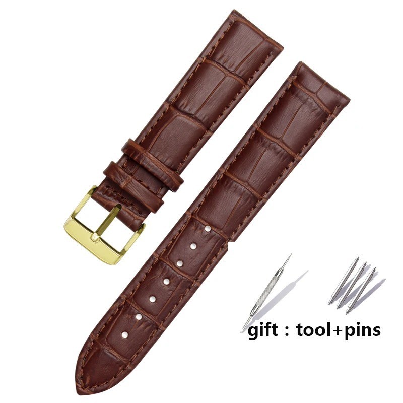 Leather Watch Band Strap Universal Replacement 12–22mm for Men Women