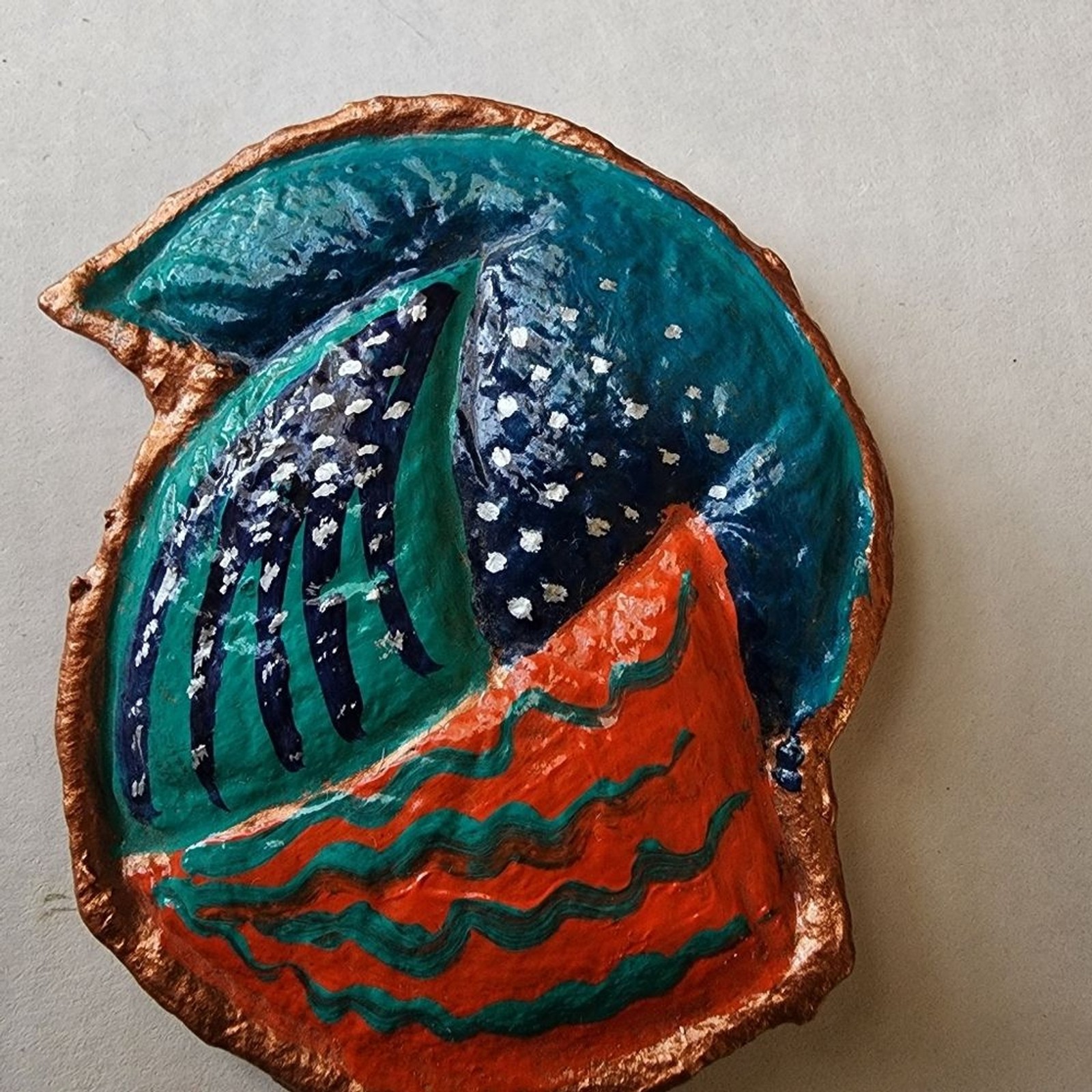 OOAK handmade and signed abstract Nautical brooch Artist Barbara Blades