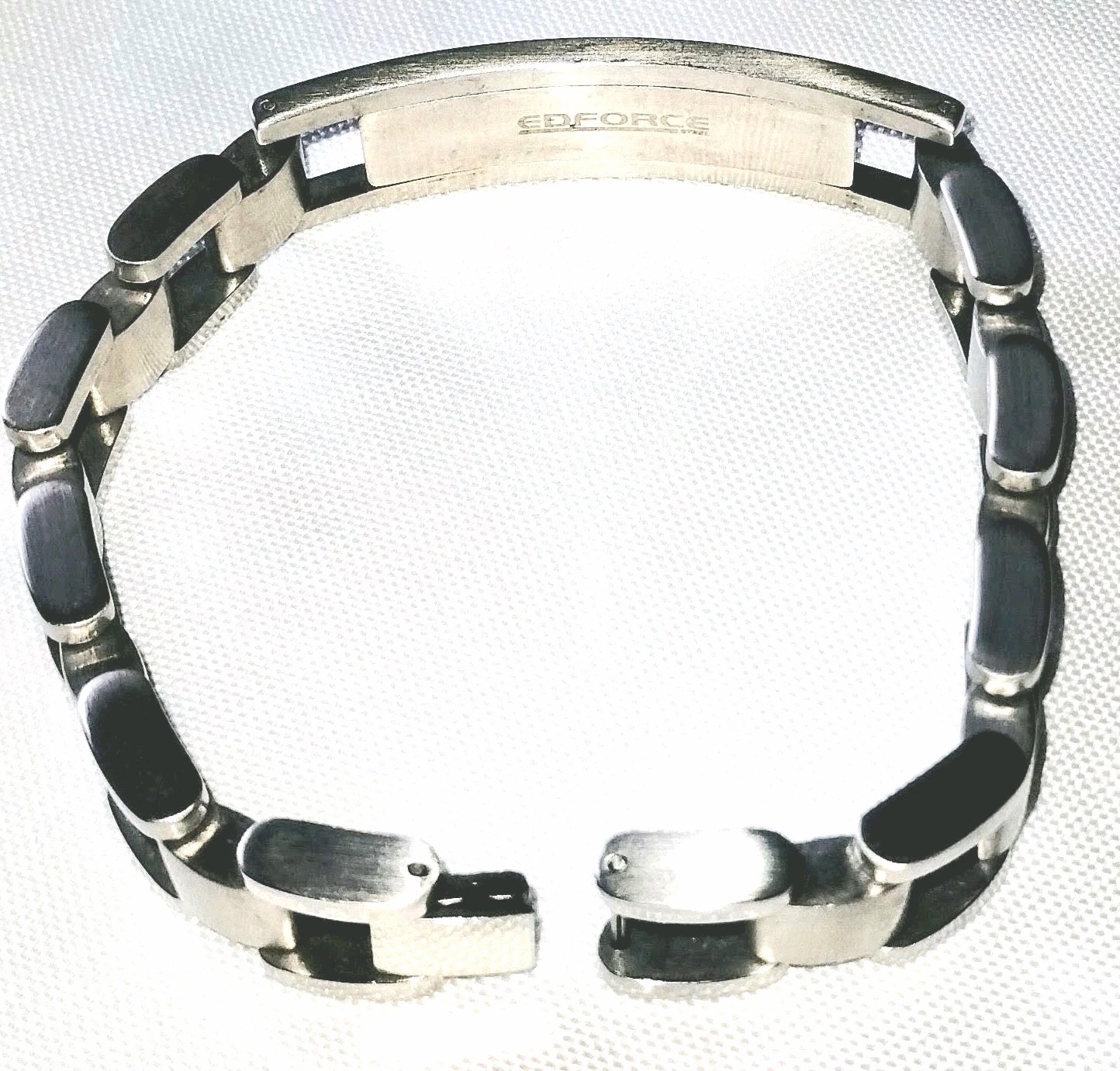 Fancy Heavy EDFORCE Stainless Steel Link ID Style Bracelet | 8” 79.8g 13.25mm