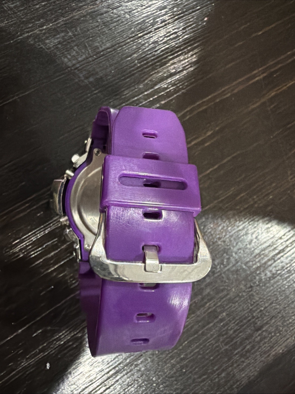 King Master Digital Purple Band Diamond Shock Watch