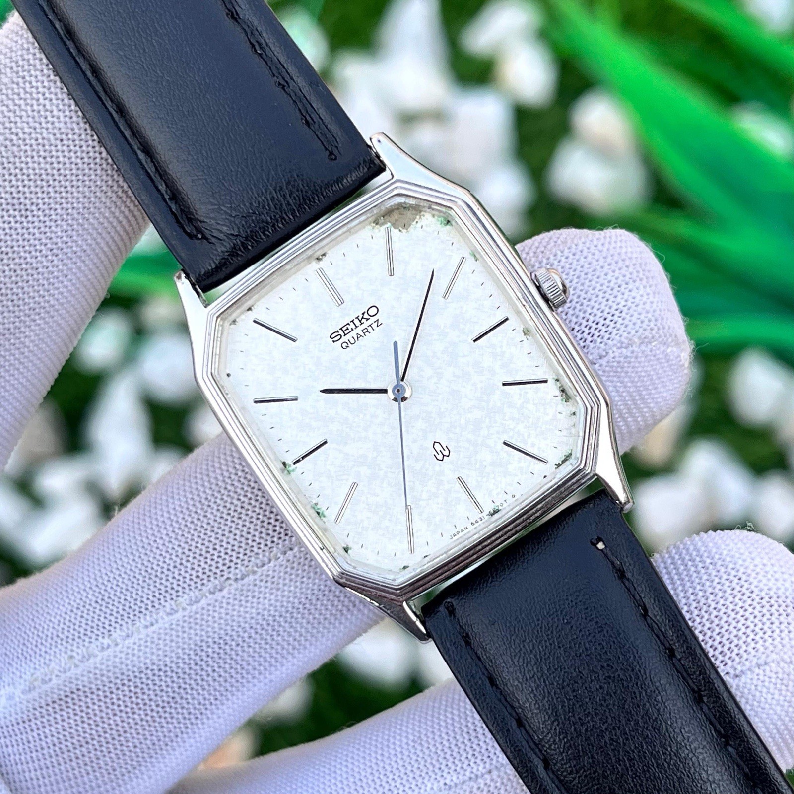 Vintage Seiko JDM Hammered Dial Dress Formal Japan Men’s Quartz Watch 6431-5150