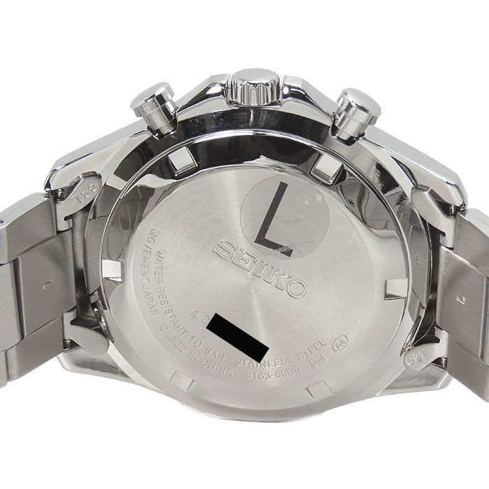 Seiko Chronograph 8T63 00D0 Men’s Quartz Watch Black Dial SS Black Battery Opera