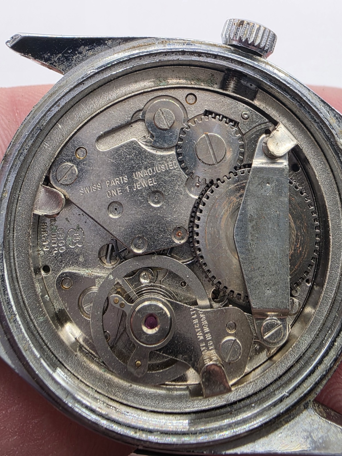 Bolivia 360 Men’s Mechanical Watch Day Date Blue Dial Runs Briefly Lot