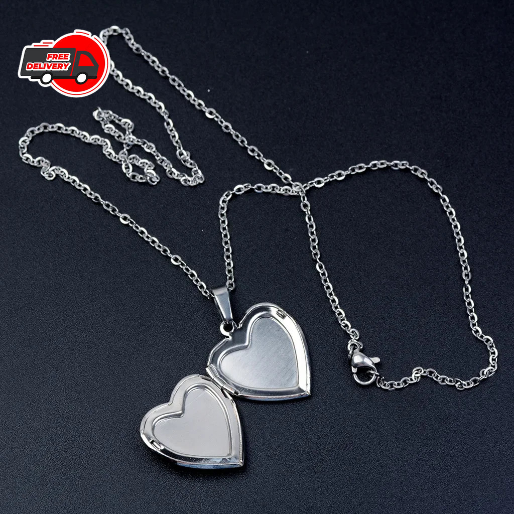 Heart Mood Locket Necklace Color Changing Necklace Temperature Mood Stainless