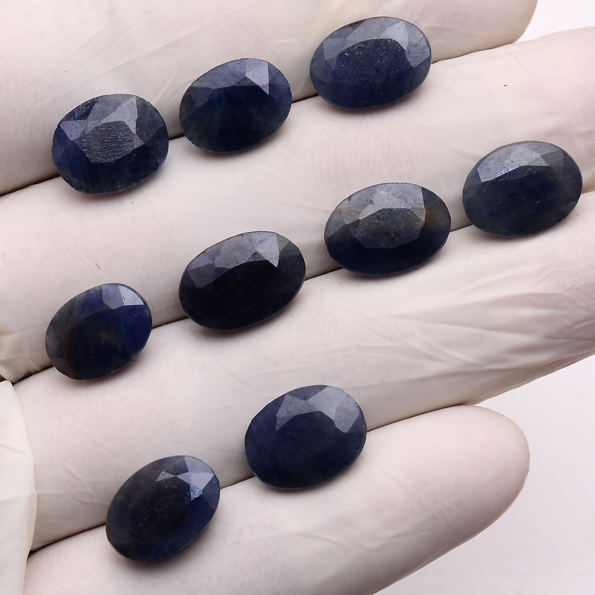 9 Pcs Natural Madagascar Sapphire 11.85mm-13.35mm Oval Cut Untreated Gemstones