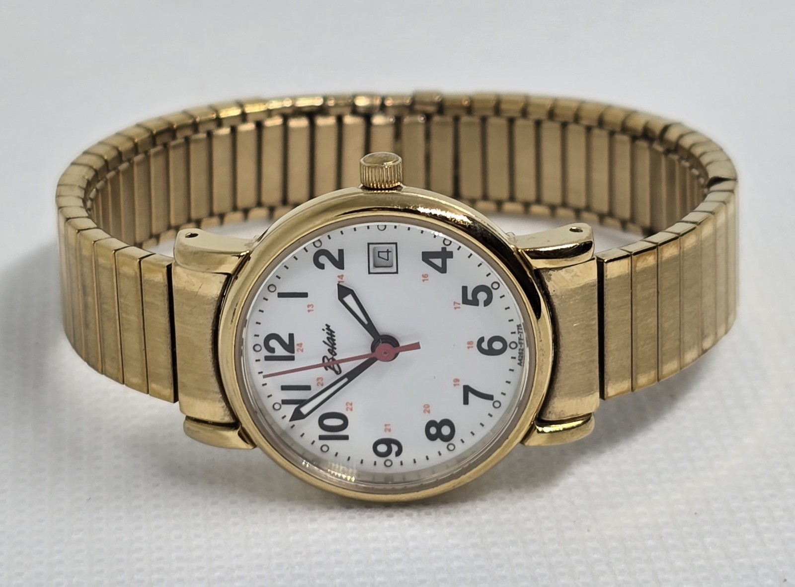 Women’s Belair Classic Easy To Read Date Gold Tone Expansion Band Watch 13