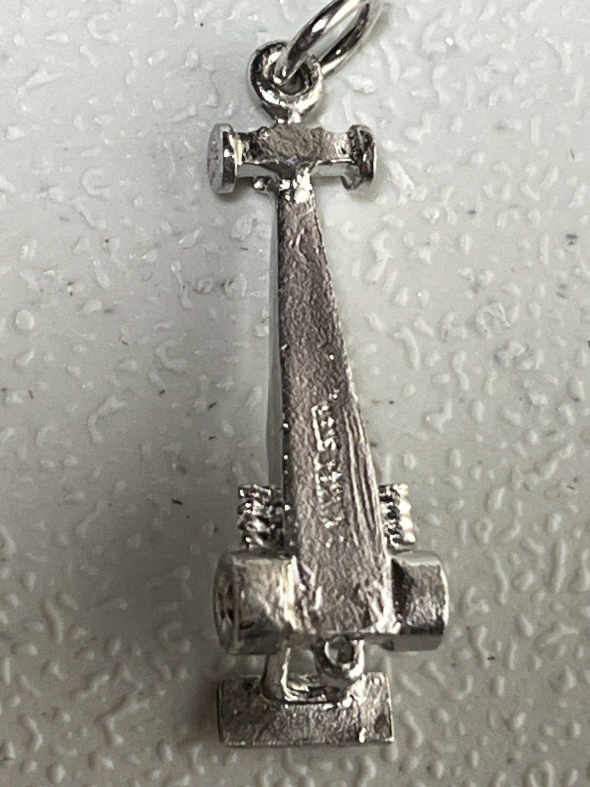Vintage KINNEY Top Fuel Dragster Detailed 3D Charm/Pendant Sterling Silver 4.5g
