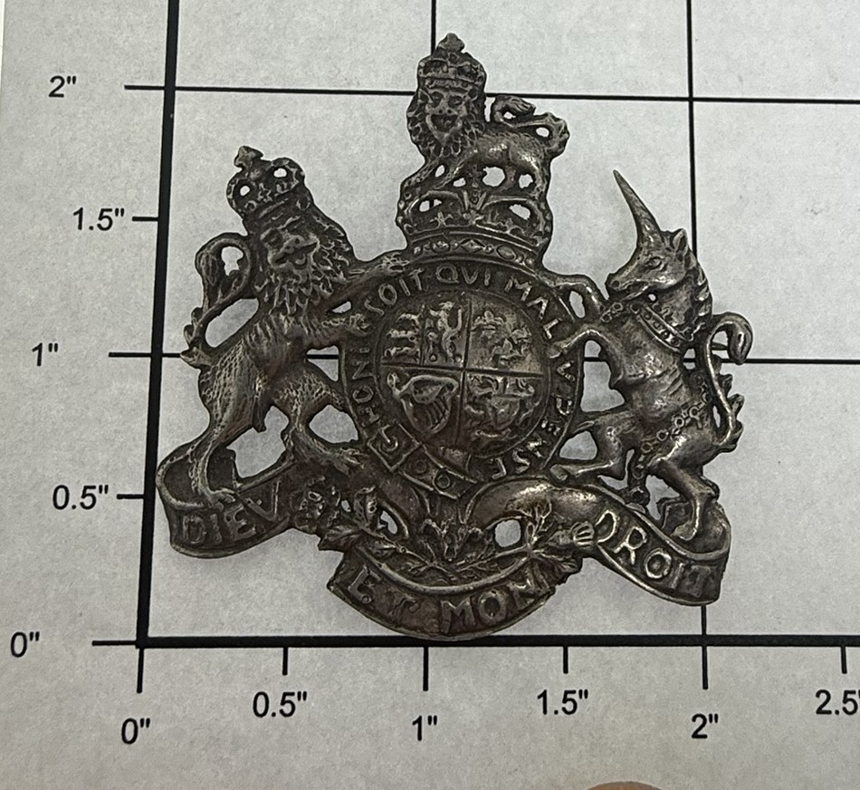 Vintage Stieff Sterling Silver British Royal Coat of Arms Brooch Badge