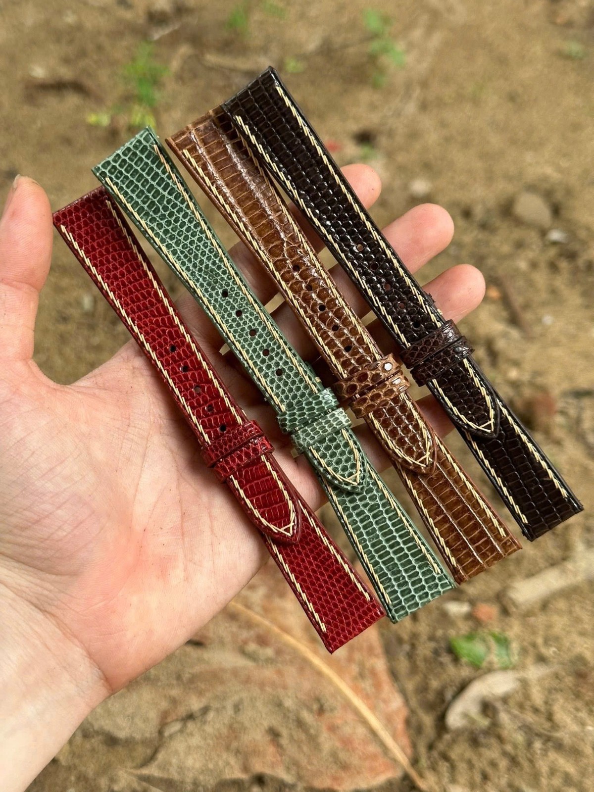 Custom Lizard Leather Watch Strap Band 14mm 16mm 17mm 18mm 20mm 22mm 24mm