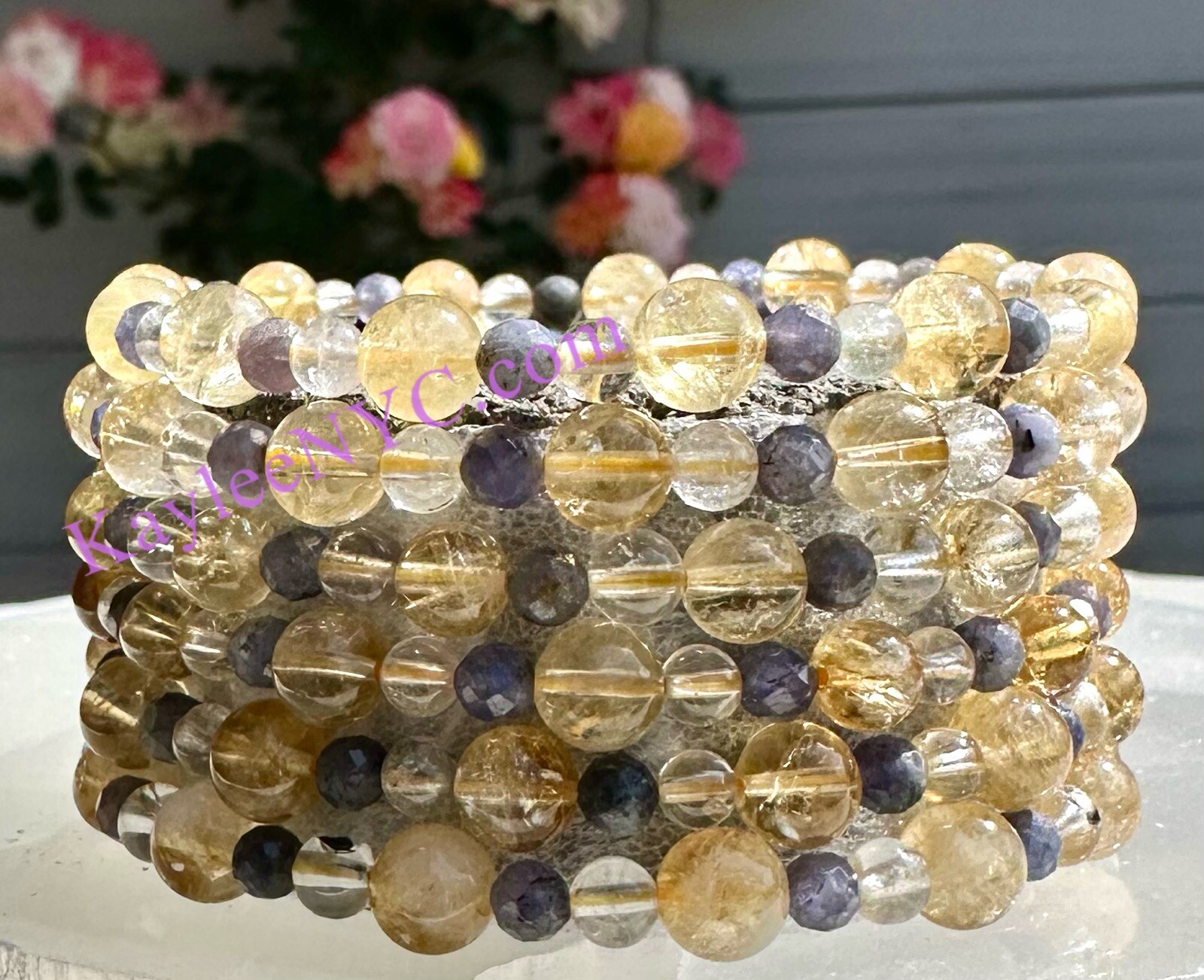 Wholesale Lot 6 Pcs Natural Crystal Sagittarius Zodiac Stretch Bracelet Healing